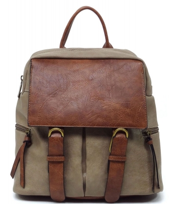 Fashion Colorblock Backpack CMS046 MOCHA